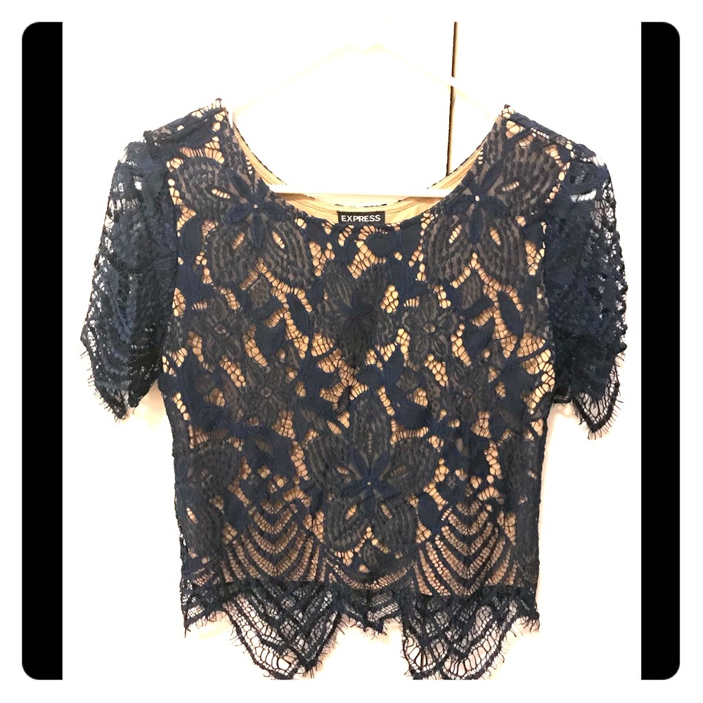 Express teal Lace top.